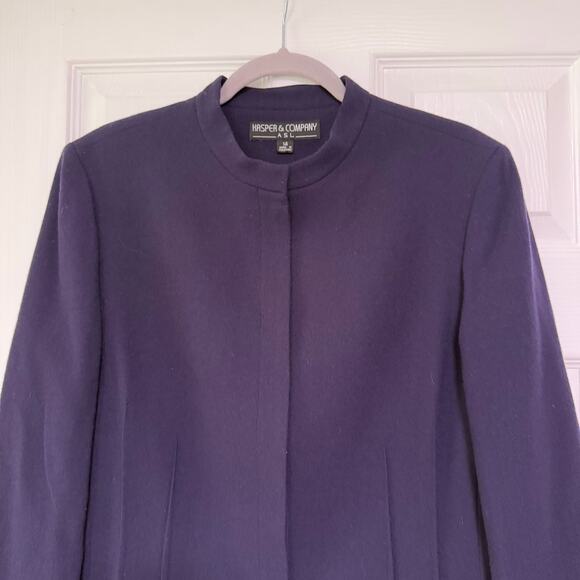 Kasper & Company ASL Women's Purple Wool Blend Blazer Jacket Size 14 - Picture 3 of 10